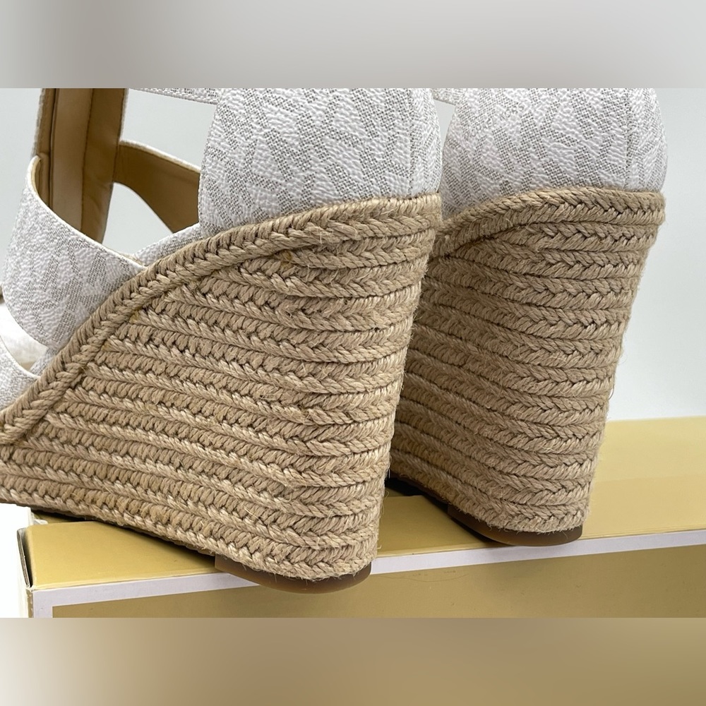 Michael Kors Women's Caged Espadrille Wedges Platform Sandals Shoes - Picture 8 of 16